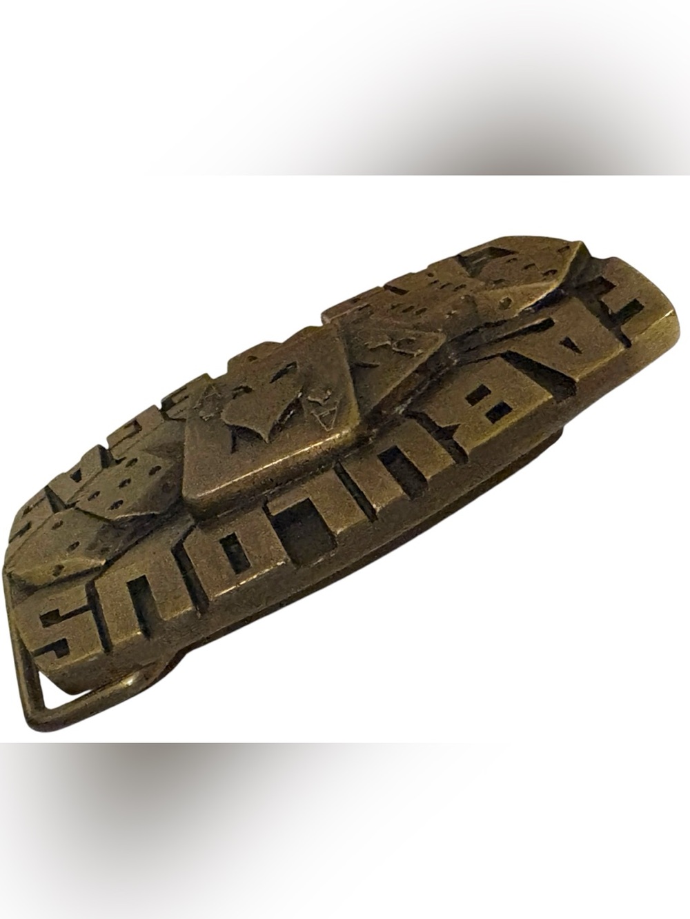 Vintage 1980 LAS VEGAS ( Dice/Cards) Gambling Belt Buckle Solid Brass - Picture 5 of 11